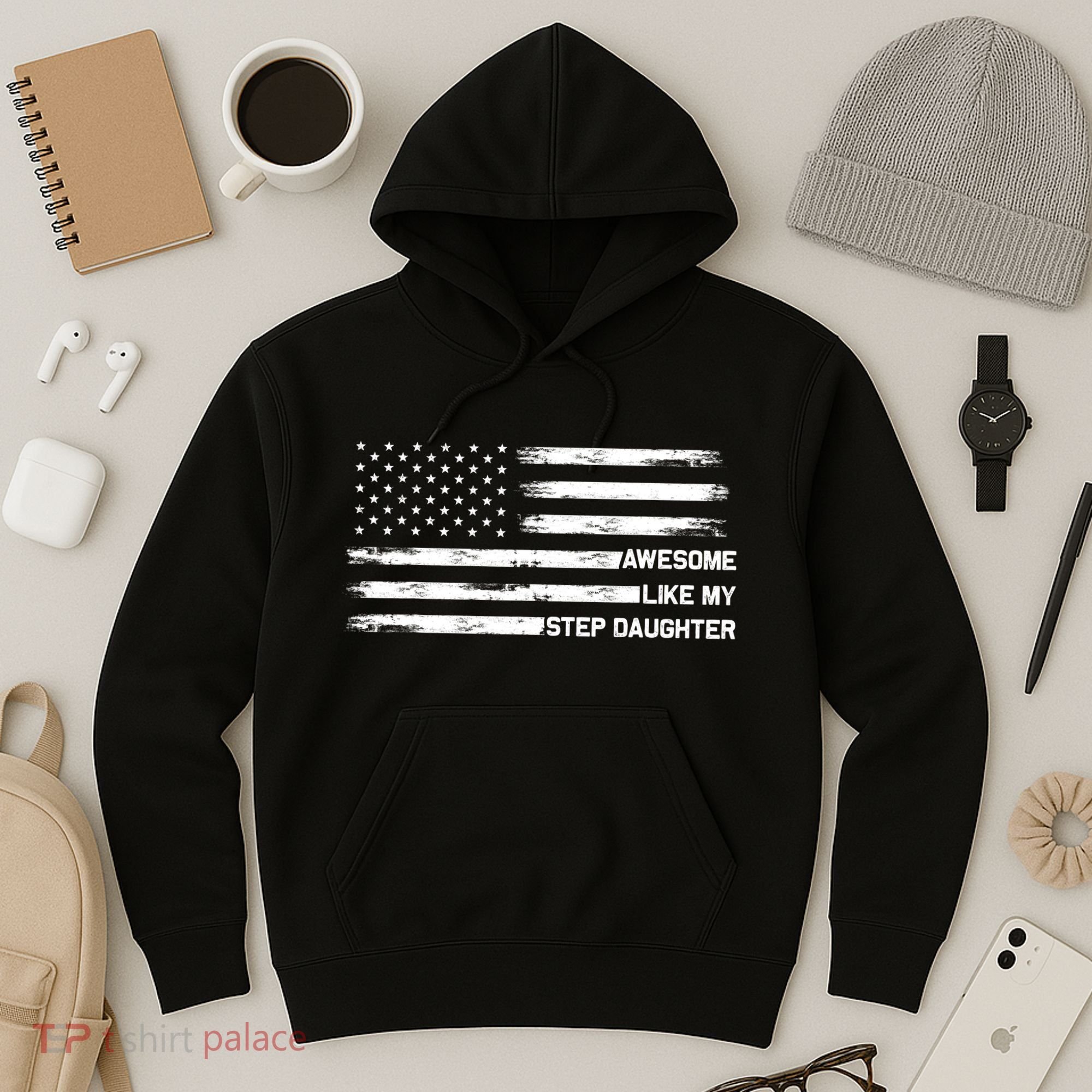 Awesome Like My Step Daughter Fathers Day Dad Joke Hoodie