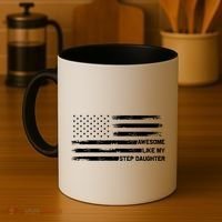 Awesome Like My Step Daughter Fathers Day Dad Joke Coffee Mug thumb 4