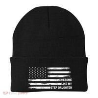 Awesome Like My Step Daughter Fathers Day Dad Joke Beanie thumb 0