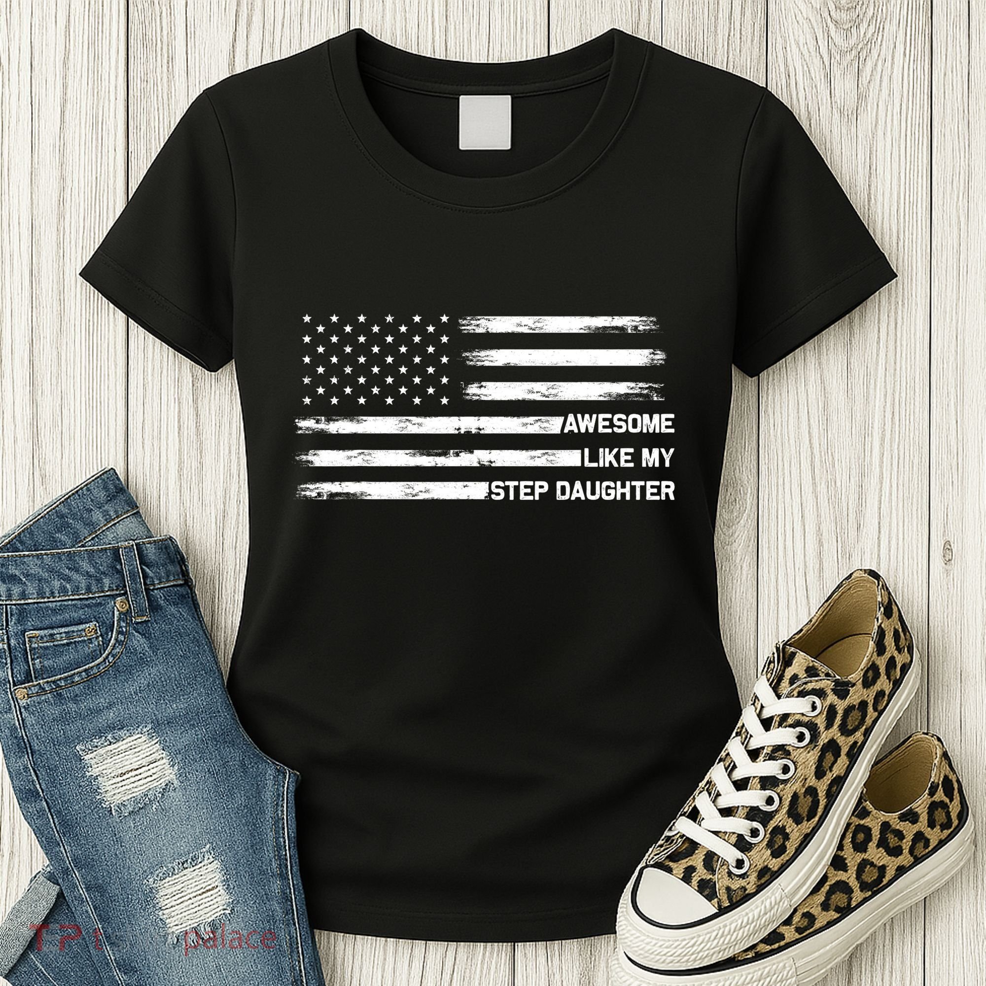Awesome Like My Step Daughter Fathers Day Dad Joke Women's T-Shirt