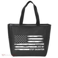 Awesome Like My Step Daughter Fathers Day Dad Joke Tote Bag thumb 0