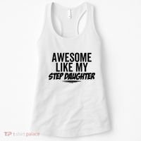 Awesome Like My Step Daughter Funny Sarcastic Joke Birthday Women's Tank Top thumb 0