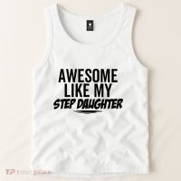 Awesome Like My Step Daughter Funny Sarcastic Joke Birthday Tank Top thumb 2