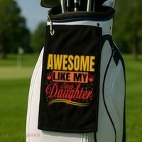 Awesome Like My Step Daughter Stepdad & Stepmom FatherS Day Golf Towel thumb 2