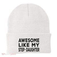 Awesome Like My Stepdaughter Funny Fathers Day Beanie thumb 0