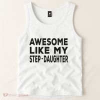 Awesome Like My Stepdaughter Funny Fathers Day Tank Top thumb 2