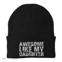 Awesome Like My Daughter Girl Dad Gift Papa Father Day Beanie thumb 0