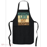 Awesome Like My Daughter Dad Mom Retro Funny Father Mother Apron thumb 0