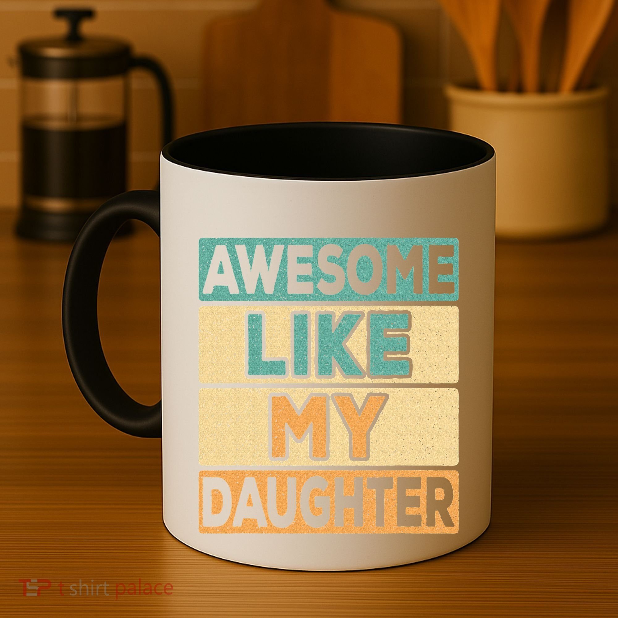 Awesome Like My Daughter Dad Mom Retro Funny Father Mother Coffee Mug