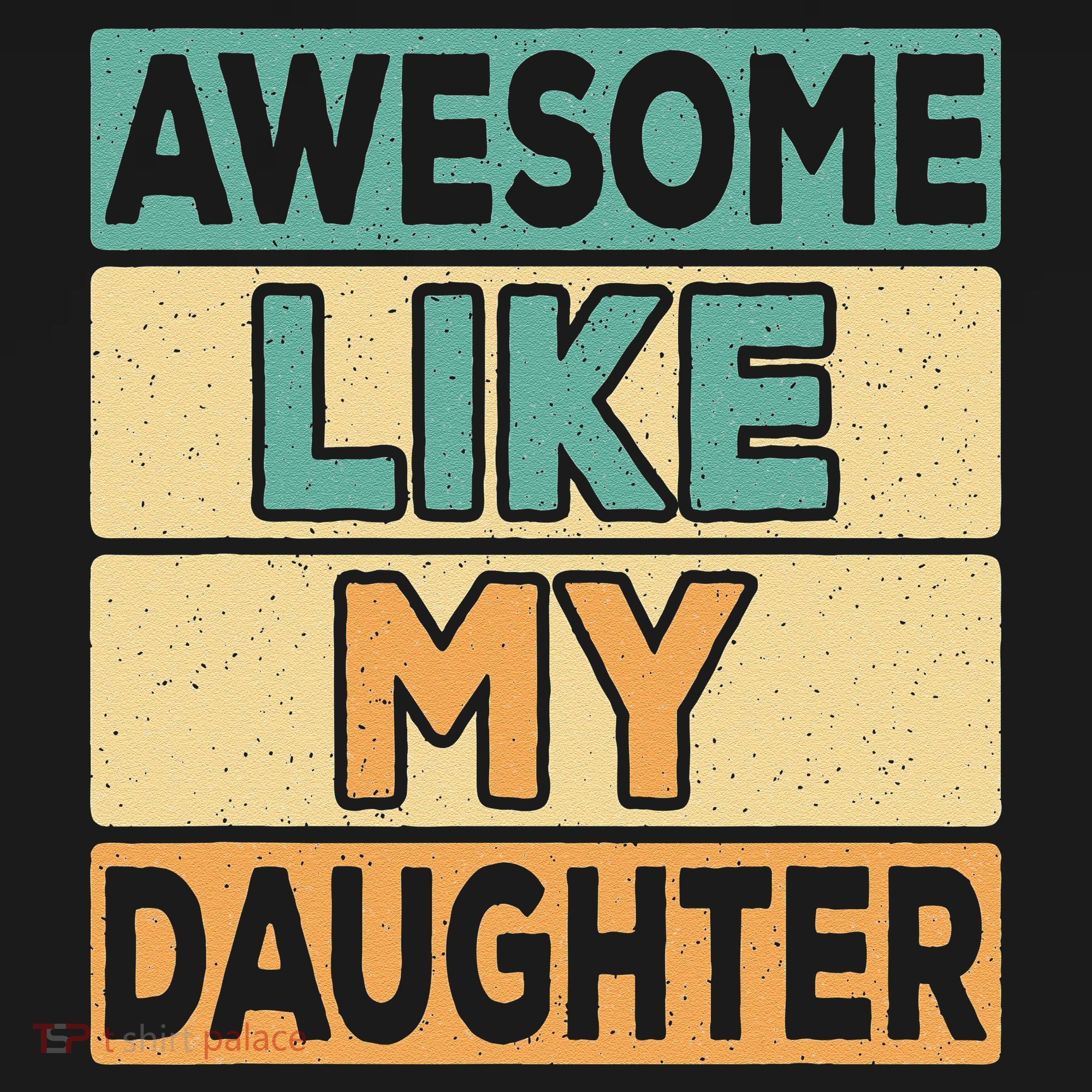 Awesome Like My Daughter Dad Mom Retro Funny Father Mother Women's Hoodie