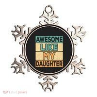 Awesome Like My Daughter Dad Mom Retro Funny Father Mother Ornament thumb 0
