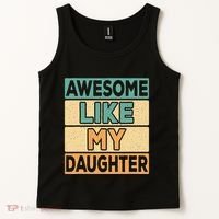 Awesome Like My Daughter Dad Mom Retro Funny Father Mother Tank Top thumb 2