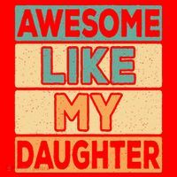 Awesome Like My Daughter Dad Mom Retro Funny Father Mother Santa Hat thumb 1