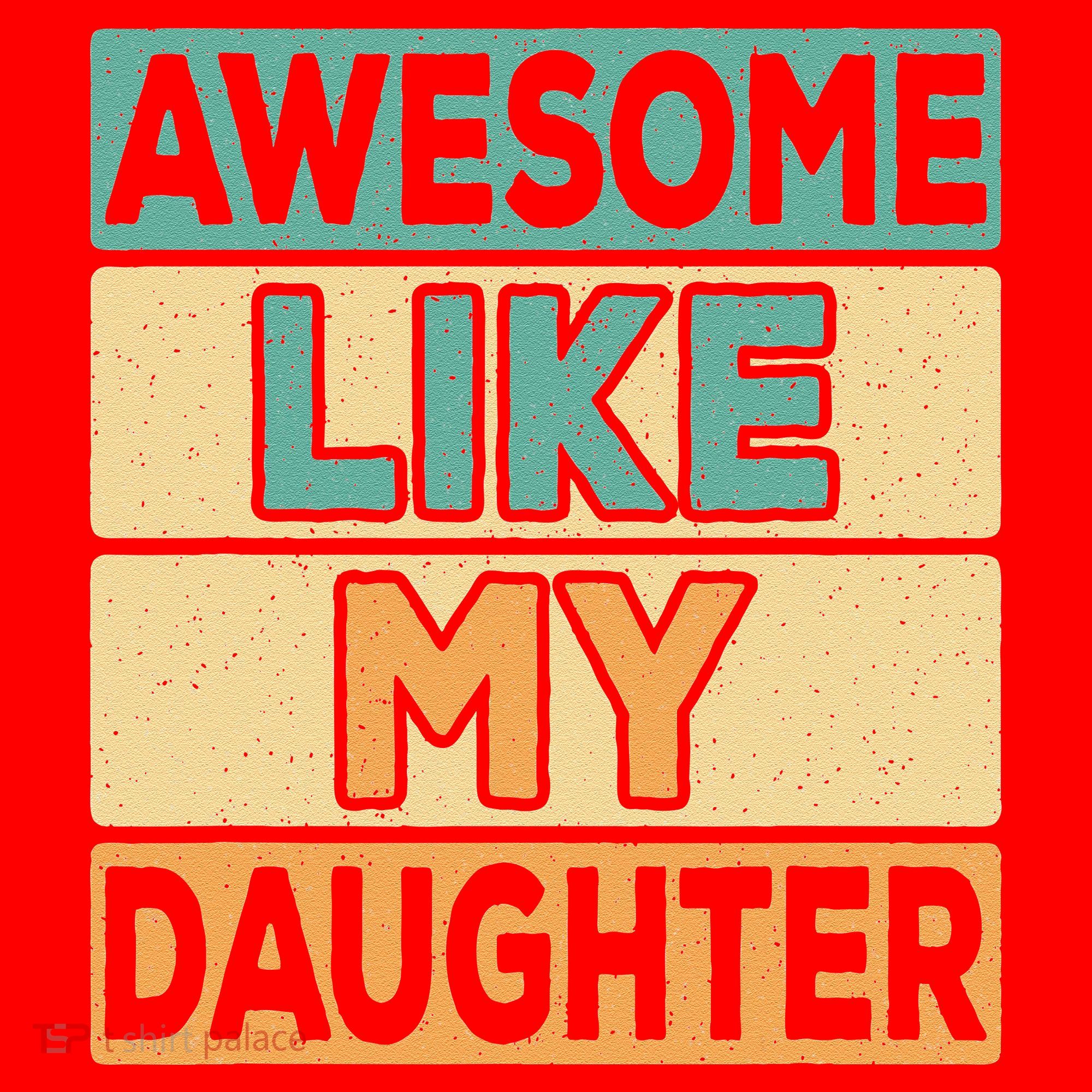 Awesome Like My Daughter Dad Mom Retro Funny Father Mother Santa Hat