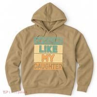 Awesome Like My Daughter Dad Mom Retro Funny Father Mother Hoodie thumb 0