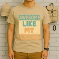 Awesome Like My Daughter Dad Mom Retro Funny Father Mother T-Shirt thumb 6