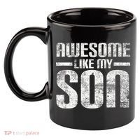 Awesome Like My Son Happy Fathers Day Funny Dad 11oz C Handle Ceramic Mug thumb 2