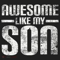 Awesome Like My Son Happy Fathers Day Funny Dad Beanie thumb 2