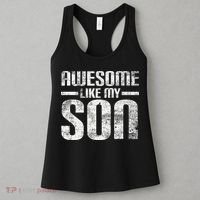 Awesome Like My Son Happy Fathers Day Funny Dad Women's Tank Top thumb 3