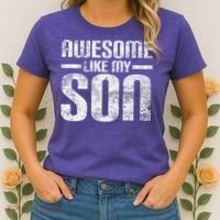 Awesome Like My Son Happy Fathers Day Funny Dad Women's T-Shirt thumb 2