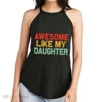 Awesome Like My Daughter Funny Fathers Day Dad  Women's Perfect Tri Rocker Tank thumb 2