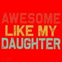 Awesome Like My Daughter Funny Fathers Day Dad  Santa Hat thumb 1