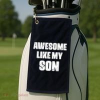 Awesome Like My Son Mother's Day Father's Day Boy Mom Dad Golf Towel thumb 2