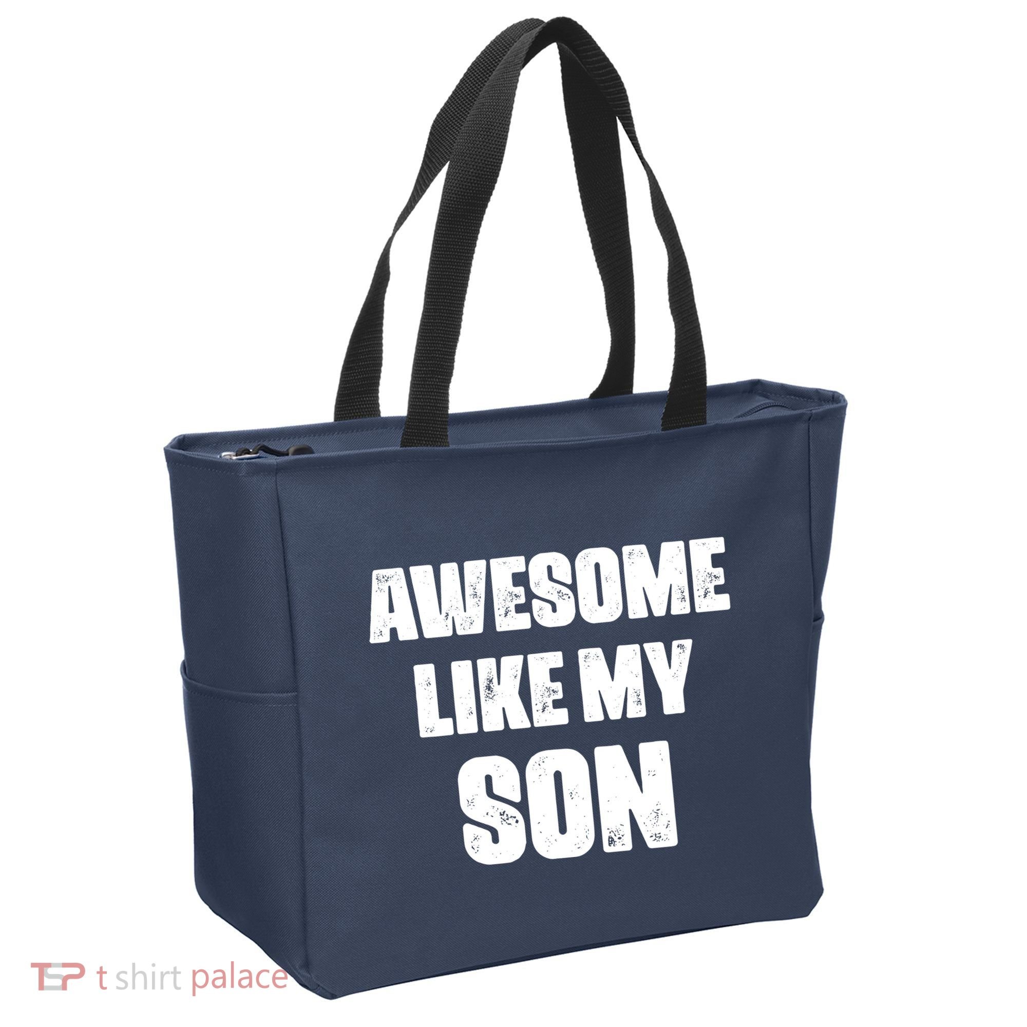 Awesome Like My Son Mother's Day Father's Day Boy Mom Dad Tote Bag
