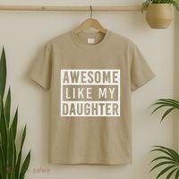 Awesome Like My Daughter FatherS Day Vintage Retro Dad Girl T-Shirt thumb 2