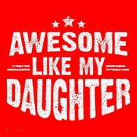 Awesome Like My Daughter Funny Mothers Fathers Day Mom Dad Santa Hat thumb 1