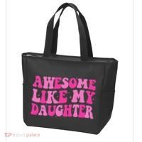 Awesome Like My Daughter Funny Mothers Fathers Day Mom Dad Tote Bag thumb 3