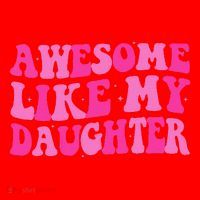 Awesome Like My Daughter Funny Mothers Fathers Day Mom Dad Santa Hat thumb 1
