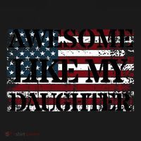 Awesome Like My Daughter Military Dad FatherS Day Women's Hoodie thumb 2
