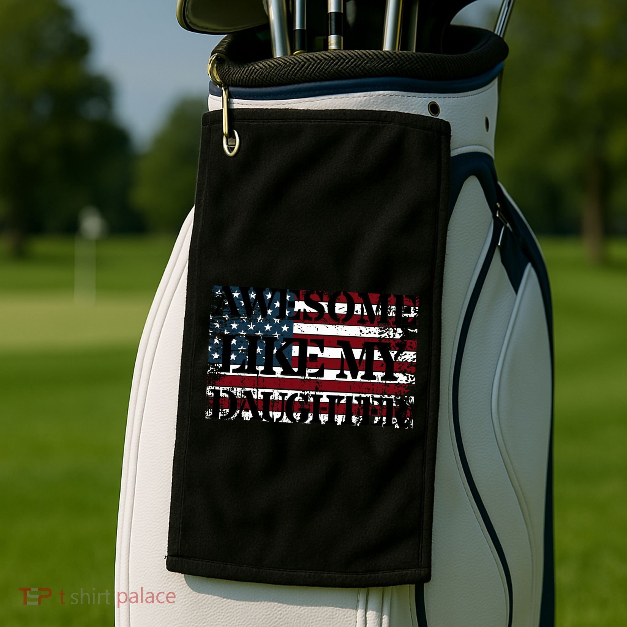 Awesome Like My Daughter Military Dad FatherS Day Golf Towel