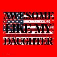 Awesome Like My Daughter Military Dad FatherS Day Santa Hat thumb 1