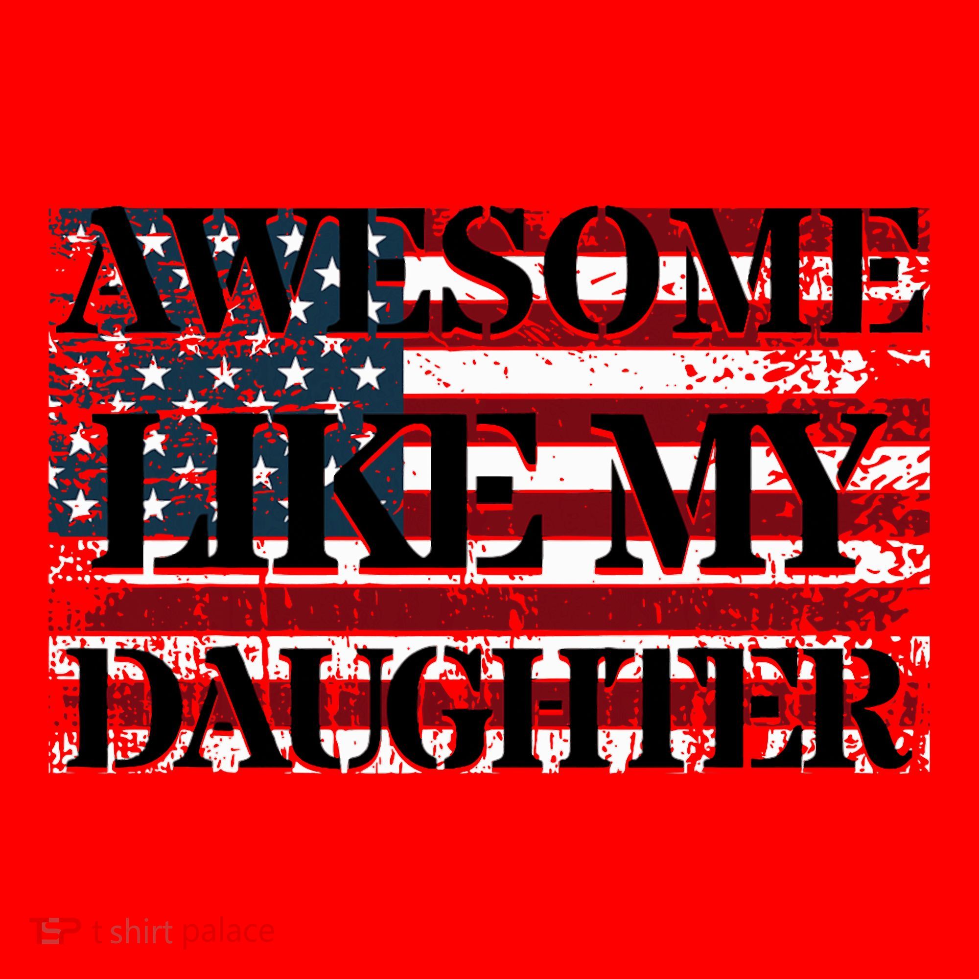 Awesome Like My Daughter Military Dad FatherS Day Santa Hat