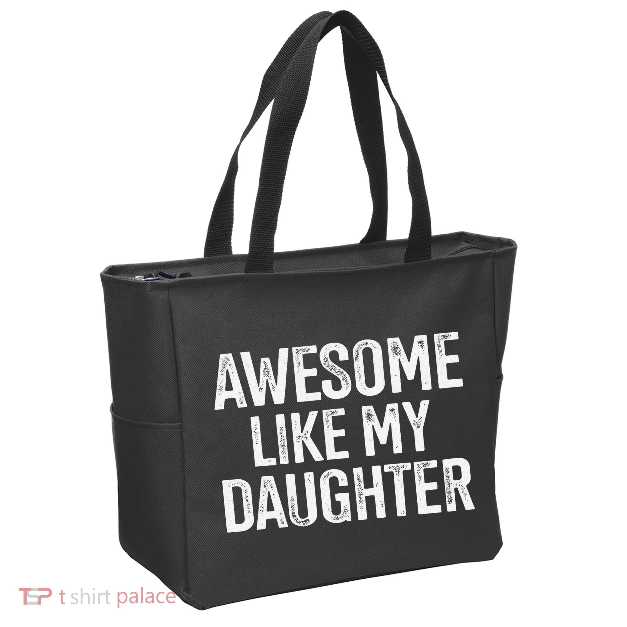 Awesome Like My Daughter For Funny Dad Fathers Day Birthday Tote Bag