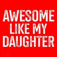 Awesome Like My Daughter For Funny Dad Fathers Day Birthday Santa Hat thumb 1