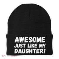 Awesome Like My Daughter Dad Life Father’s Day Dad Humor Cool Dad Proud Dad  Beanie thumb 0