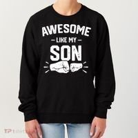 AWESOME LIKE MY SON Funny Father's Day Women's Sweatshirt thumb 0