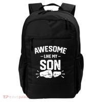 AWESOME LIKE MY SON Funny Father's Day Backpack thumb 0