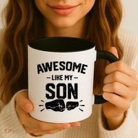 AWESOME LIKE MY SON Funny Father's Day Coffee Mug thumb 3