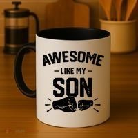 AWESOME LIKE MY SON Funny Father's Day Coffee Mug thumb 4