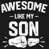 AWESOME LIKE MY SON Funny Father's Day Women's Tank Top thumb 5