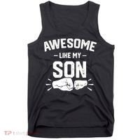 AWESOME LIKE MY SON Funny Father's Day Tank Top thumb 0