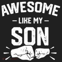 AWESOME LIKE MY SON Funny Father's Day Golf Towel thumb 3