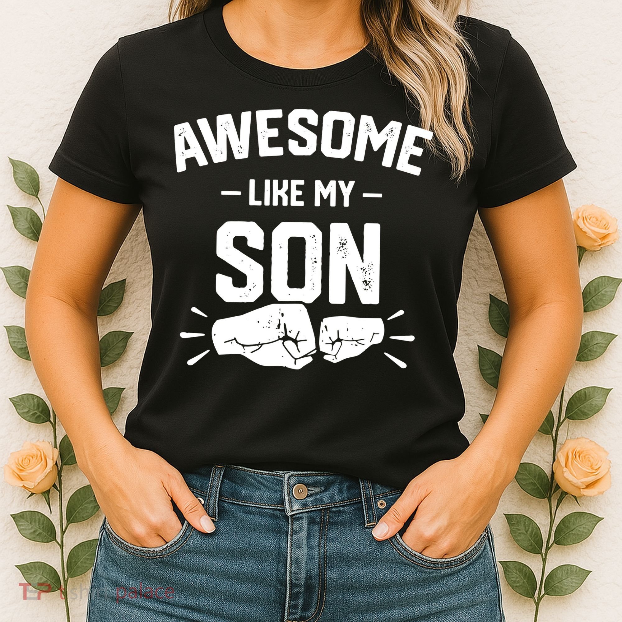 AWESOME LIKE MY SON Funny Father's Day Women's T-Shirt