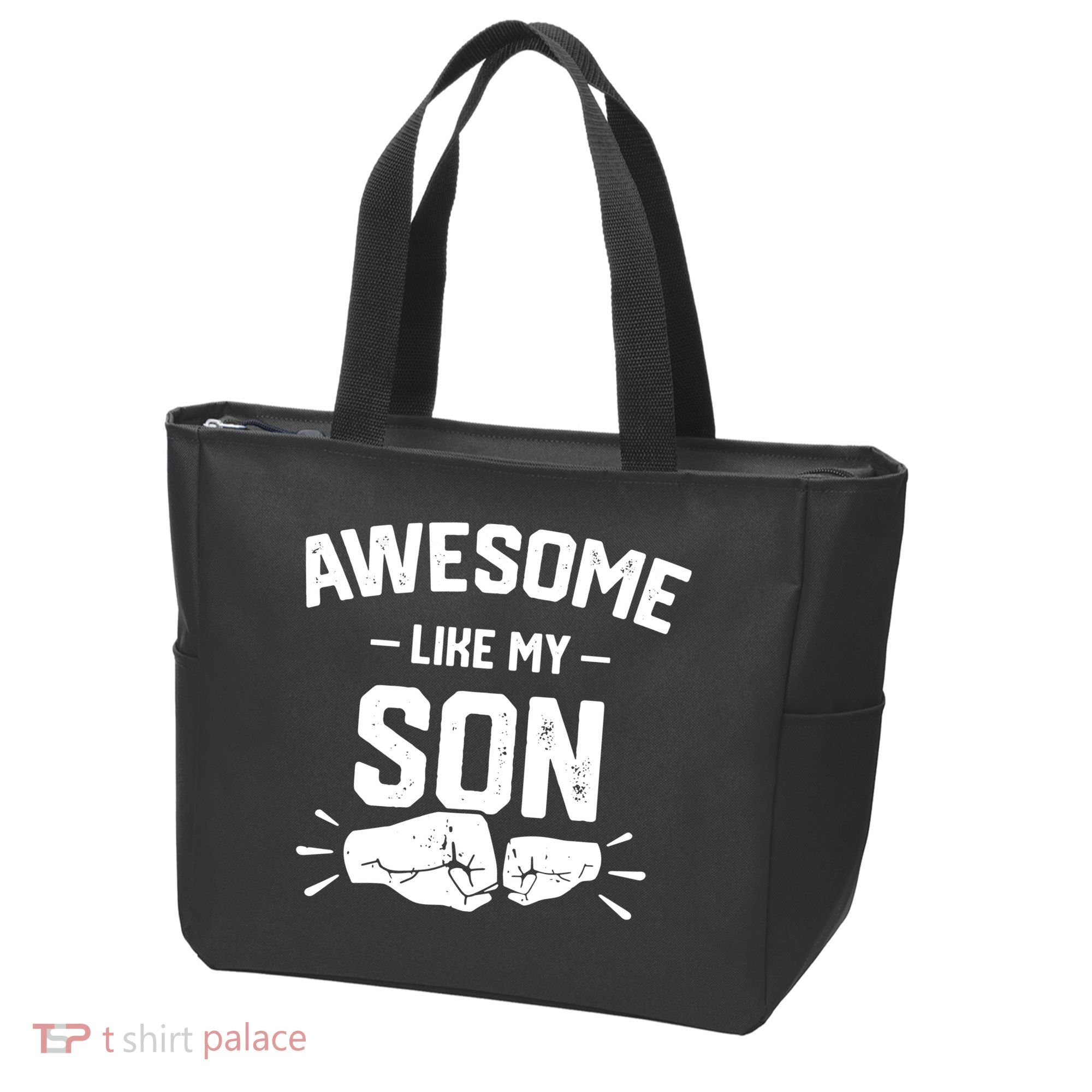 AWESOME LIKE MY SON Funny Father's Day Tote Bag