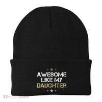 Awesome Like My Daughter Cool Gifts Mom Dad Fathers Day Beanie thumb 0