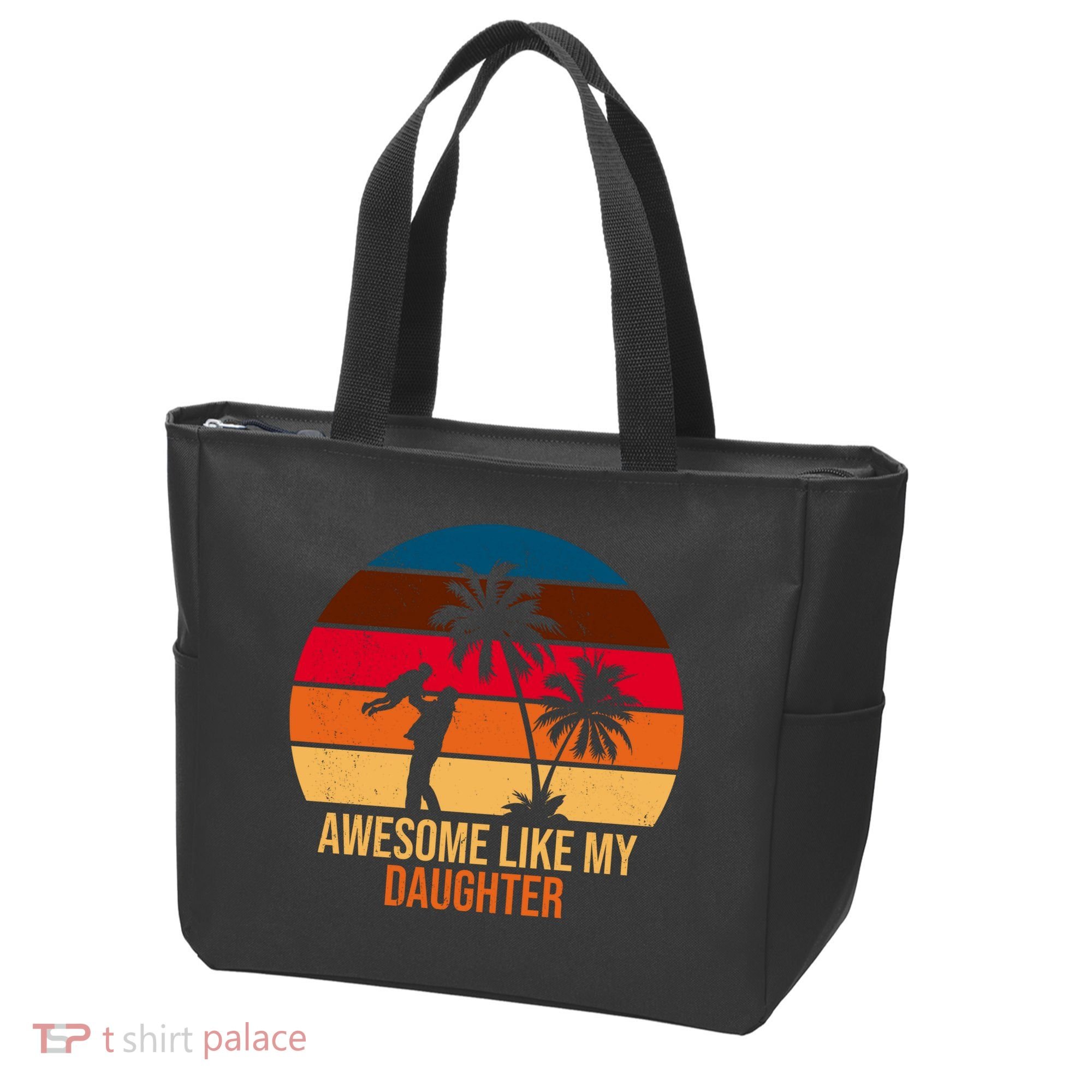 Awesome Like My Daughter Sunset Gift For Dad Tote Bag